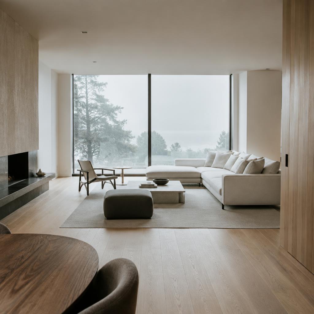 A serene modern residence interior designed by KondylisNYC